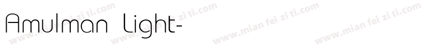 Amulman Light字体转换